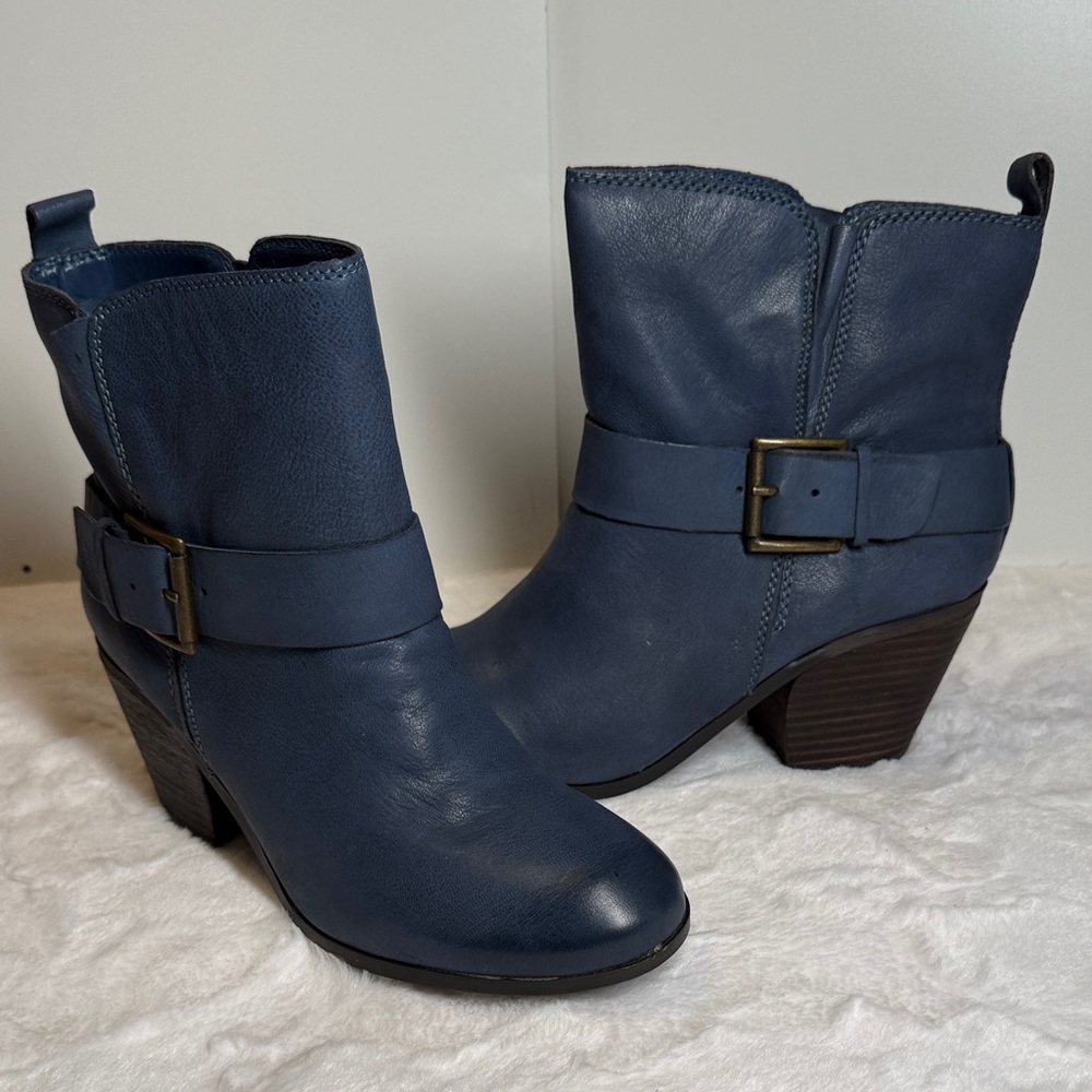 Fergie Country Too Blue Heeled Boots